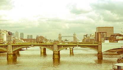Image showing Retro looking River Thames London