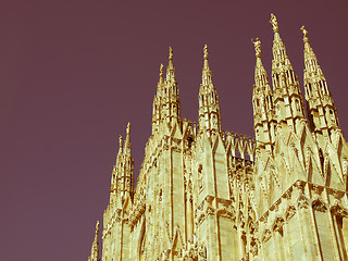 Image showing Retro looking Duomo, Milan