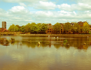 Image showing Retro looking Surrey Water, London
