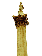 Image showing Retro looking Nelson Column, London