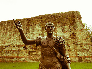 Image showing Retro looking Emperor Trajan Statue