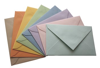 Image showing Colorful envelopes