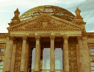 Image showing Retro looking Berlin Reichstag