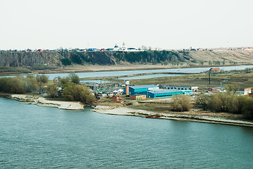 Image showing View at Abalak Znamensky monastery and fish plant