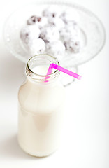 Image showing Milk and sweets