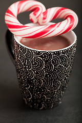 Image showing Hot chocolate and candy heart