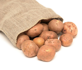 Image showing potatoes and sack