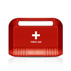 Image showing Red first aid kit