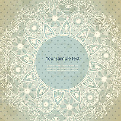 Image showing Vintage invitation card on grunge background