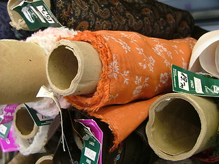 Image showing rolls of fabric