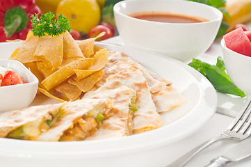 Image showing original Mexican quesadilla de pollo