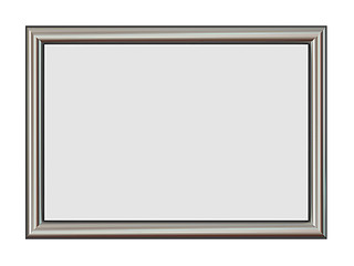 Image showing Horizontal Metal Frame Isolated on White.