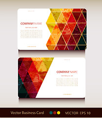 Image showing Set of abstract geometric business card