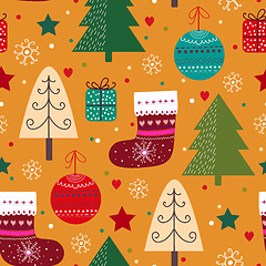 Image showing Christmas seamless pattern.