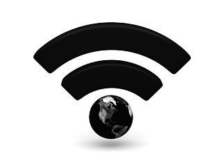 Image showing Black WiFi symbol