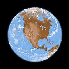 Image showing North America on Earth