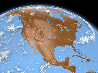 Image showing North America on Earth