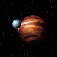 Image showing Planets in deep space