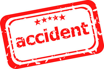 Image showing red rubber stamp with accident word