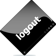 Image showing logout on media player interface