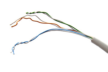 Image showing colorful electrical wire 