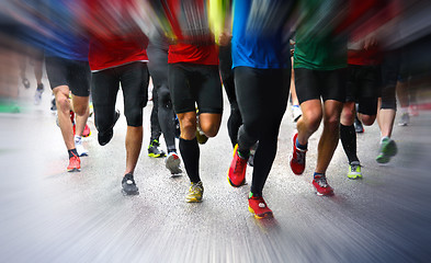 Image showing Marathon runners