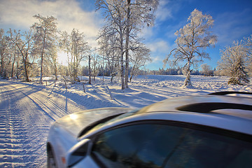 Image showing Motion Blur of Car Driving 