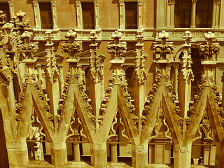 Image showing Retro looking Duomo, Milan