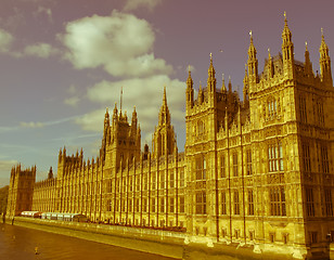 Image showing Retro looking Houses of Parliament