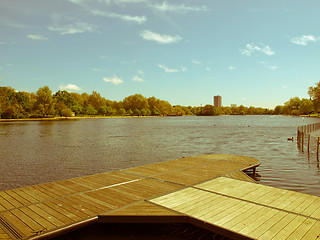 Image showing Retro looking Serpentine lake, London