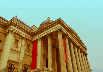 Image showing Retro looking National Gallery London