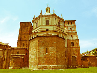 Image showing Retro looking San Lorenzo church, Milan