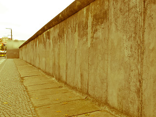 Image showing Retro looking Berlin Wall