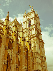 Image showing Retro looking Westminster Abbey