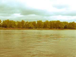 Image showing Retro looking River Thames in London