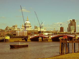 Image showing Retro looking River Thames in London