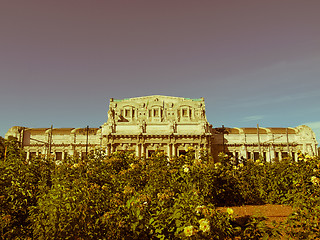 Image showing Retro looking Stazione Centrale, Milan