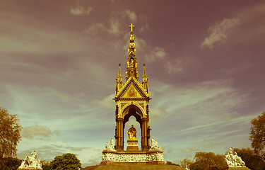 Image showing Retro looking Albert Memorial London