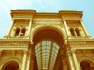 Image showing Retro looking Galleria Vittorio Emanuele II, Milan