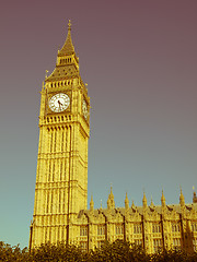 Image showing Retro looking Big Ben