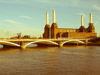 Image showing Retro looking Battersea Powerstation London