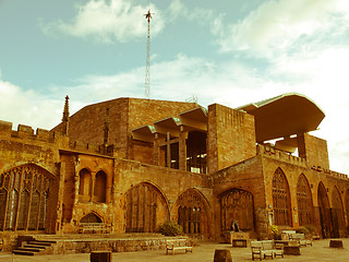 Image showing Retro looking Coventry Cathedral ruins