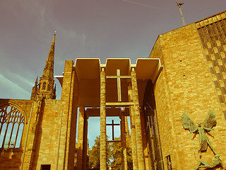Image showing Retro looking Coventry Cathedral