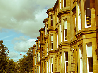 Image showing Retro look Terraced Houses