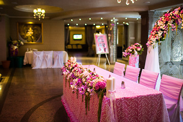 Image showing Celebratory tables in the banquet hall