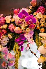 Image showing floral wedding arch