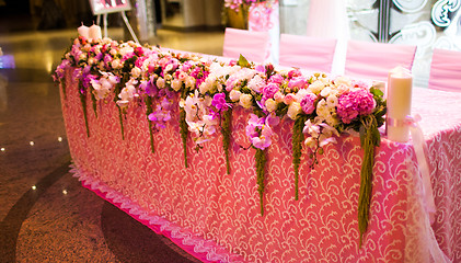 Image showing Celebratory tables in the banquet hall