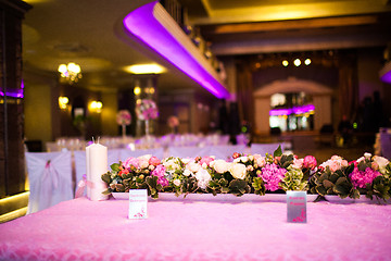 Image showing Celebratory tables in the banquet hall