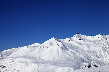 Image showing Ski resort at nice sunny day