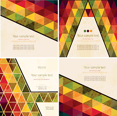 Image showing Set of four Abstract Geometric Background